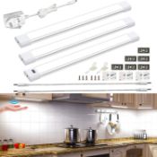 RRP £29.99 WOBANE Under Cupboard Kitchen Lights,T ouchless Hand Wave Activated, 3-Pack