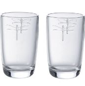 RRP £19.99 Rochere Libellules Dragonfly Glass Tumbler 40cl, Set of 2