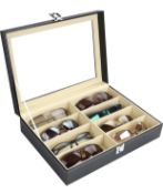 RRP £23.99 Kurtzy Faux Leather Sunglasses Organiser Box