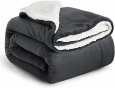 RRP £29.99 HMFXKR Fleece Blanket Throw Warm Double Layer Versatile Super Soft, 150x200cm