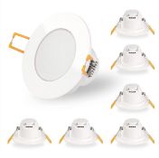 RRP £26.99 Hopha LED Downlight Ceiling IP65 Recessed Spot Down Lights, 6-Pack 5w Warm White