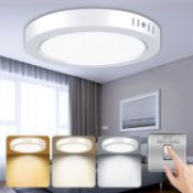 Alusso LED Round Ceiling Light 24W IP44 Ultra-Thin Flush Ceiling Light RRP £22.99