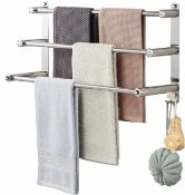 Towel Rail 3-Tier Bath Towel Rack, Set of 2