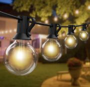 RRP £23.99 Lotmos Outdoor String Lights Mains Powered 40FT Garden Festoon Lights