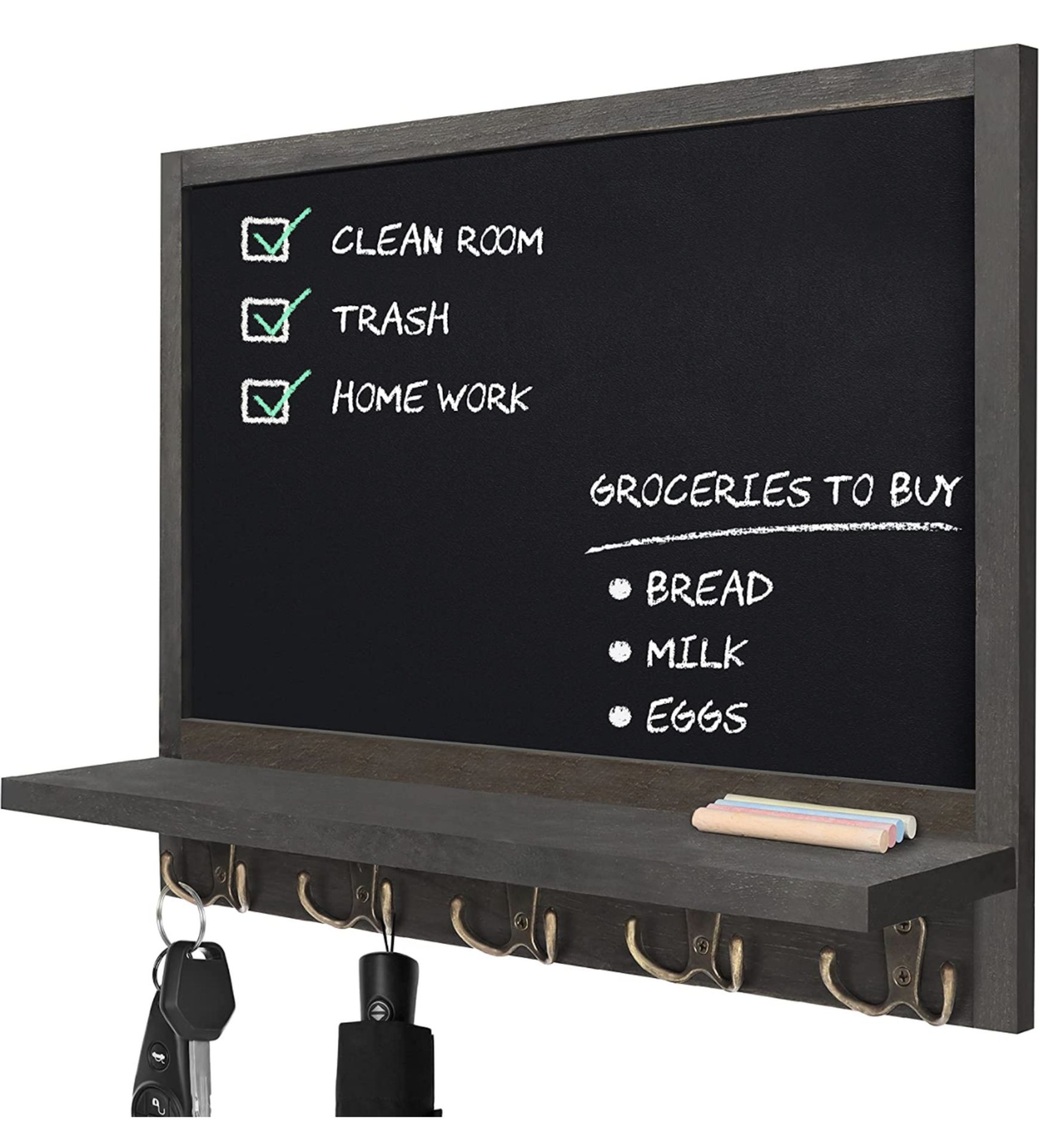 Belle Vous Wall Mounted Chalkboard Rustic Hanging Blackboard RRP £16.99