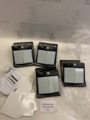 RRP £32.99 CLAONER Solar Security Lights Outdoor, 140 LED Solar Motion Sensor Lights, 4-Pack