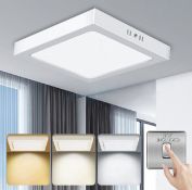 Alusso LED Square Ceiling Light 24W IP44 Ultra-Thin Flush Ceiling Light RRP £19.99