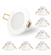 RRP £26.99 Hopha LED Downlight Ceiling IP65 Recessed Spot Down Lights, 6-Pack 5w Warm White
