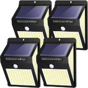 RRP £35.99 [4 Pack] Solar Security Lights, 230LED Outdoor Solar Lights Motion Sensor with 3 Modes