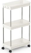 RRP £21.99 Lantaly Gap Slim Storage Cart Mobile Shelving Unit Organizer Slide Out Pantry Trolley