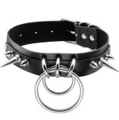 RRP £240 Set of 20 x Milakoo O Ring Punk Metal Spike Studded Collar Necklace