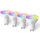 RRP £27.99 Lepro GU10 Smart Bulbs Dimmable Colour Changing, works with Alexa Google, 4-Pack