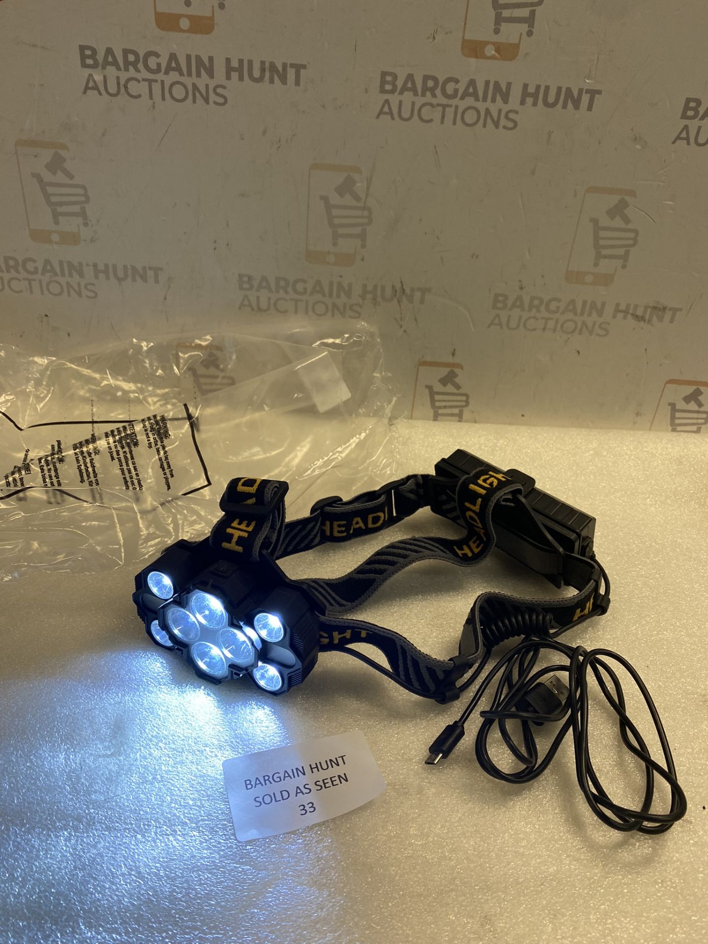 RRP £25.99 Victoper Head Torch 22000 Lumen LED Super Bright Rechargeable Headlight