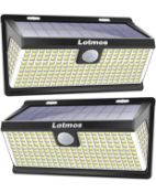 RRP £29.99 Lotmos Solar Lights Outdoor 236LED Solar Security Motion Sensor Waterproof, 2-Pack