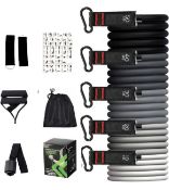 Ancraft Double Layer Resistance Bands Set Home Gym Exercise Set RRP £16.99