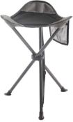 RRP £26.99 Ever Advanced Folding Stool Tripod Tall 53cm Lightweight Portable Camping Fishing