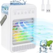 RRP £69.99 Portable Air Conditioner Personal Fan 4 in 1 Evaporative Air Cooler and Humidifier
