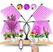 RRP £26.99 Eweima Grow Lights for Indoor Plants Full Spectrum 4 Head LED with Remote Control