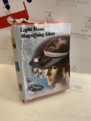 LED Light Head Magnifying Glass Head-Mounted with Lamps