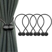 RRP £21.99 IHClink Magnetic Curtain Tiebacks Buckle Clips Woven Tie Band Holdbacks, 4-pack