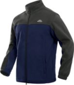 RRP £36.99 Lacsinmo Men's Fleece Jacket Zip Up Warm Windbreaker Outdoor Hiking Sport, Small