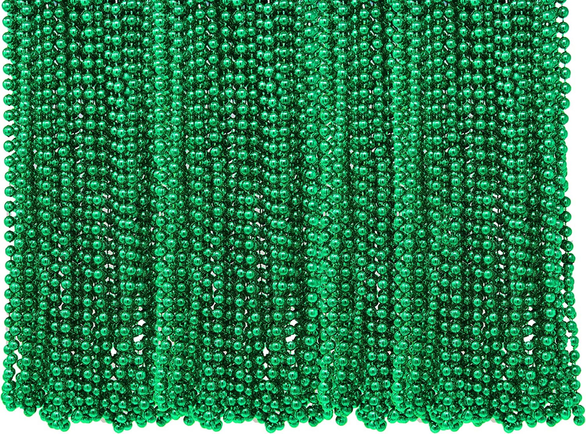 RRP £29.99 150 Pieces Beads Necklaces Bulk 3 Inch 4 mm Irish Green Beads Necklace Round Plastic