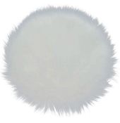RRP £24 Set of 3 x Smin Soft Faux Sheepskin Round Shaggy Area Rug White Fluffy Mini, 12-Inch