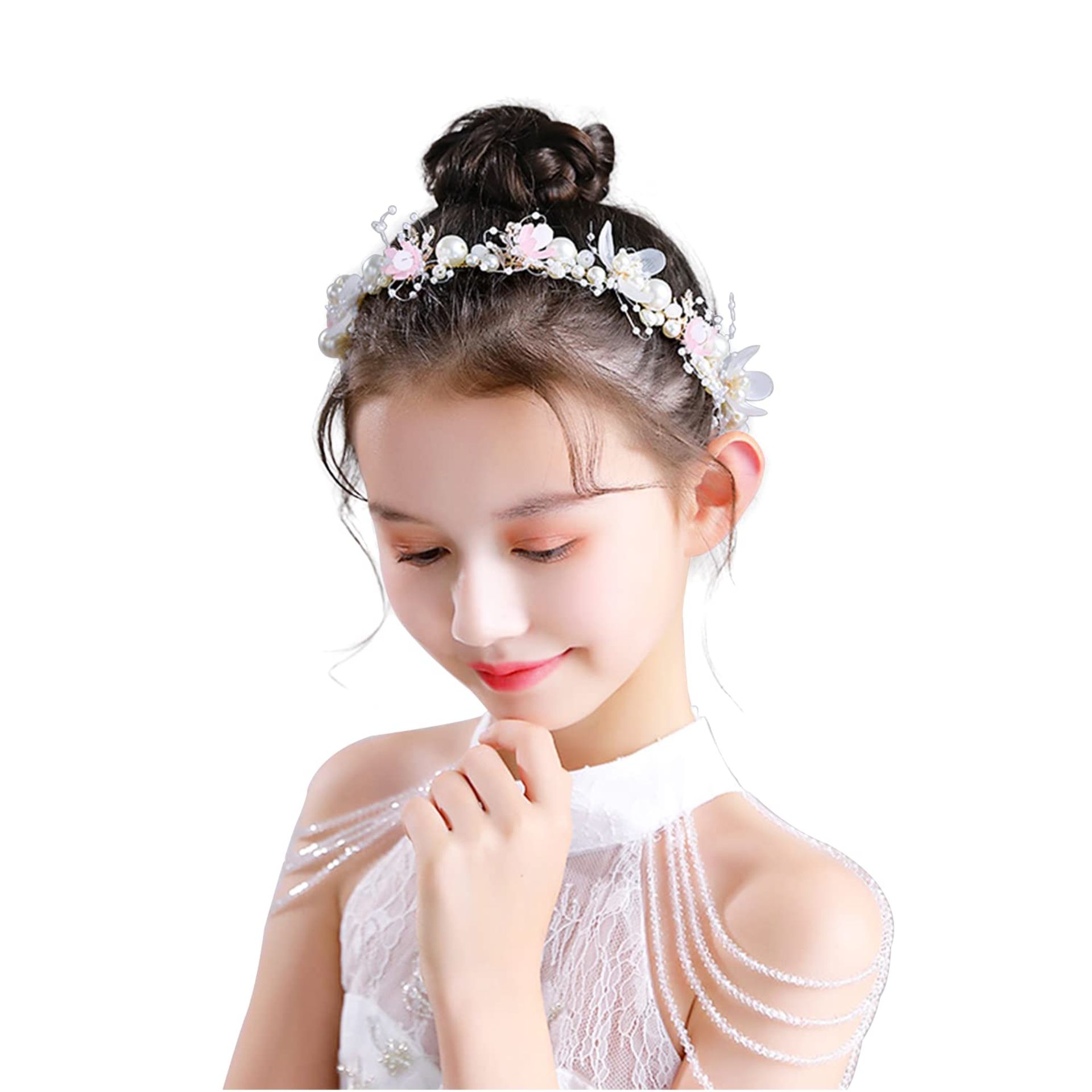 RRP £117 Set of 9 x BONYCUST Wedding Hair Piece Pearl Headband Bridal, White and Gold