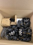 Large box of Victoper Headlights Torch (all missing batteries/ faulty), 15 pieces