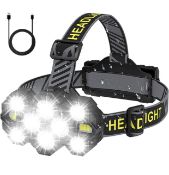RRP £24.99 Victoper Head Torch 22000 Lumen LED Super Bright Rechargeable Headlight