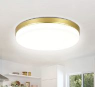 RRP £28.99 Ashuaqi Gold LED Ceiling Light 36W 4000K Natural White Ceiling Light