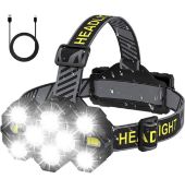 RRP £24.99 Victoper Head Torch 22000 Lumen LED Super Bright Rechargeable Headlight