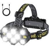 RRP £24.99 Victoper Head Torch 22000 Lumen LED Super Bright Rechargeable Headlight