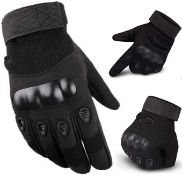 RRP £32 Set of 2 x CXW Bike Gloves Full Finger Cycling Gloves for Fitness Training (Black, L)