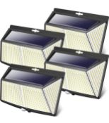 RRP £29.99 Lotmos Solar Lights 4-Pack LED Solar Motion Sensor Security Garden Lights