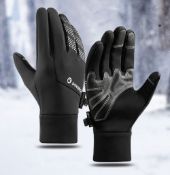 RRP £30 Set of 2 x Cycling Gloves Winter Gloves Touch Screen Bike Gloves Anti-slip Thermal