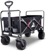 RRP £109.99 Topwell Garden Collapsible Wagon All-Terrain Trolley Heavy Duty Foldable Wagon