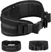RRP £38 Set of 2 x Selighting Molle Padded Patrol Belt with Waist Protection Tactical Waist Belt