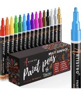 RRP £19.99 Artistro Paint Pens for Rock Pinting Ceramic Glass Fabric, 15 Markers