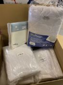 Box Collection of Bedding Items, 5 Pieces
