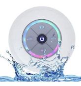 Justop Rainbow LED Bluetooth Shower Speaker with FM Radio