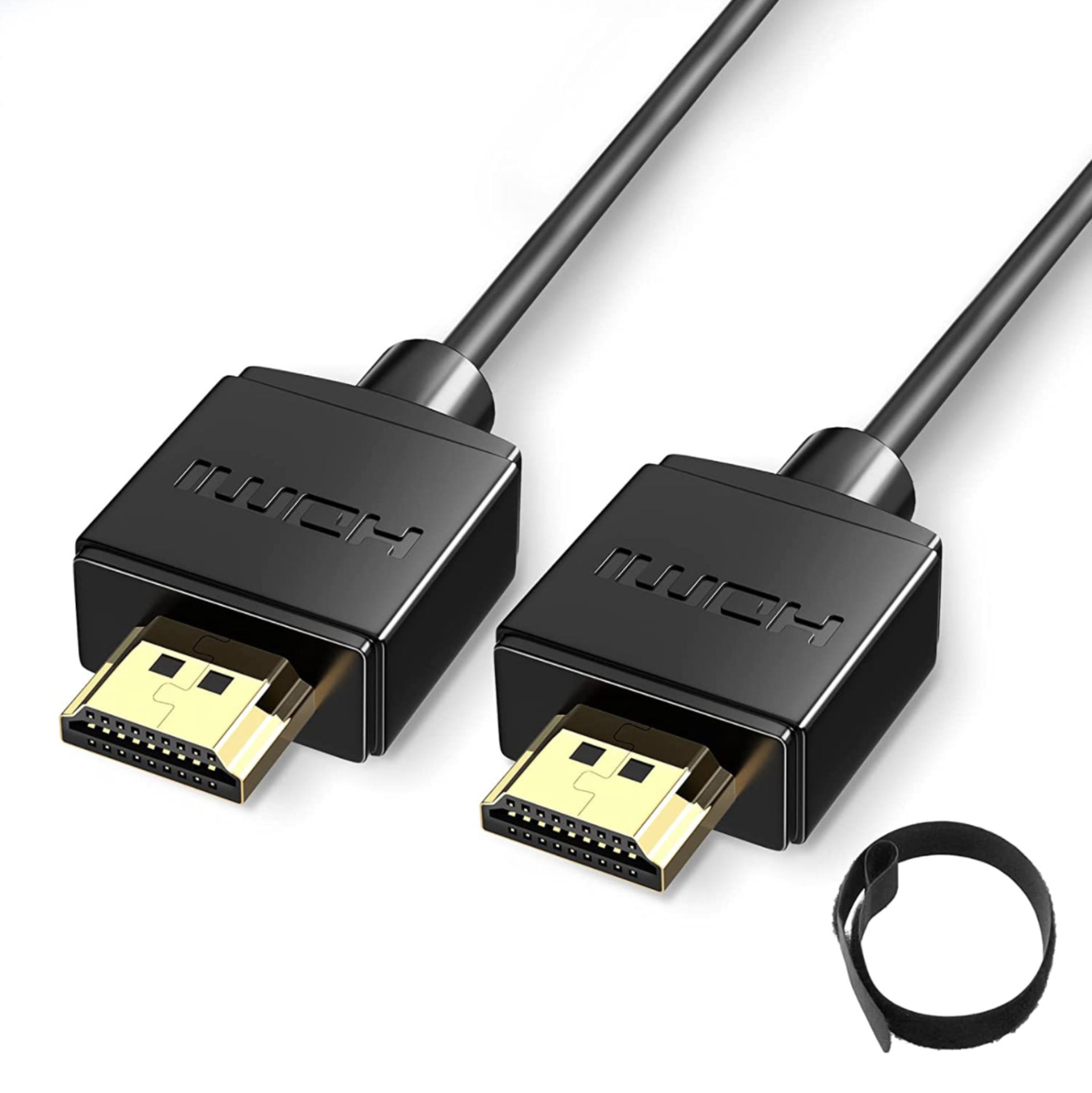 RRP £24 Set of 3 x Ultra Thin 2M HDMI Cable Slim 4K Ultra HD High Speed HDMI to HDMI Cable