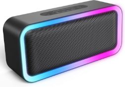 MEGUO 2022 RGB Lights Bluetooth Speaker, 10W Small Portable Wireless Speaker RRP £22.99