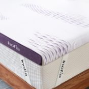 RRP £129.99 Inofia Sleep Gel Memory Foam Mattress Topper Single, 8CM GELEX, 90 x 190cm