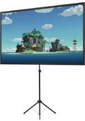 RRP £105.99 Excelimage Projector Screen with Stand Outdoor Projector Screen 100" Portable