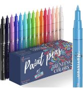 RRP £20.99 Artistro AcrylicPaint Pens for Rock Pinting Ceramic Glass Fabric, 15 Markers