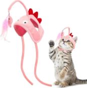 RRP £99 Set of 11 x Suilung Cat Teaser Head Mounted Interactive Cat Toys Adjustable Hat Design