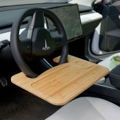 RRP £126 Set of 7 x Bamboo Double-Sided Steering Wheel Desk Tray
