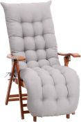 RRP £22.99 DKIEI Thicken Sun Lounge Cushion Waterproof Recliner Chair Cushion