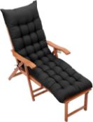 RRP £25.99 Warmiehomy Sun Lounger Cushion Thick Garden Recliner Chair Cushion